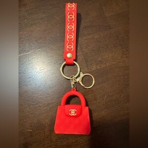 Gorgeous, red, keychain, bag, charm/wristlet!